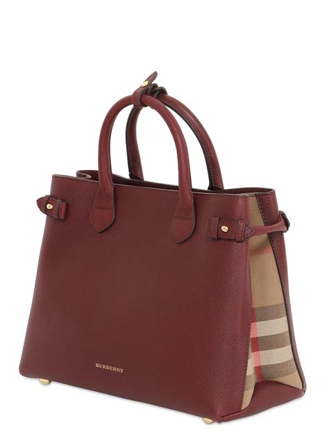 purple burberry house check horseshoe leather satchel bag|rose Burberry handbags.